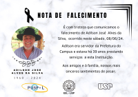 Nota de falecimento- Adilson José Alves da Silva